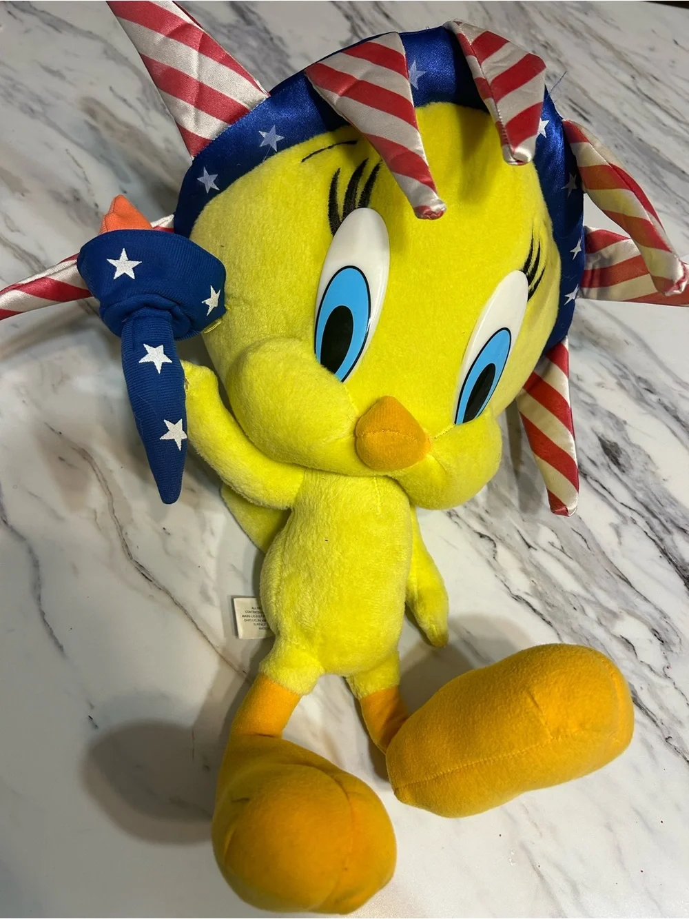 Tweety Bird Plush Toy - Yellow with Patriotic Headband
